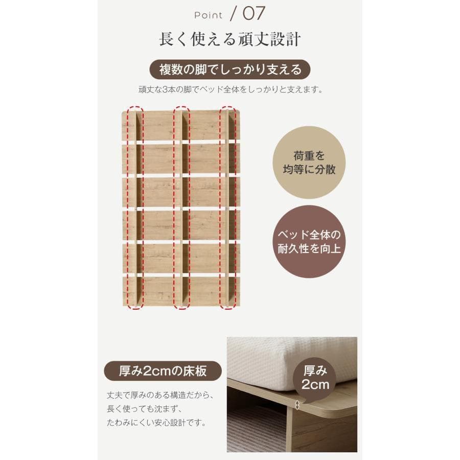 訳あり部品ベッド ローベッド SS ベッドフレーム すのこベッド1693-170