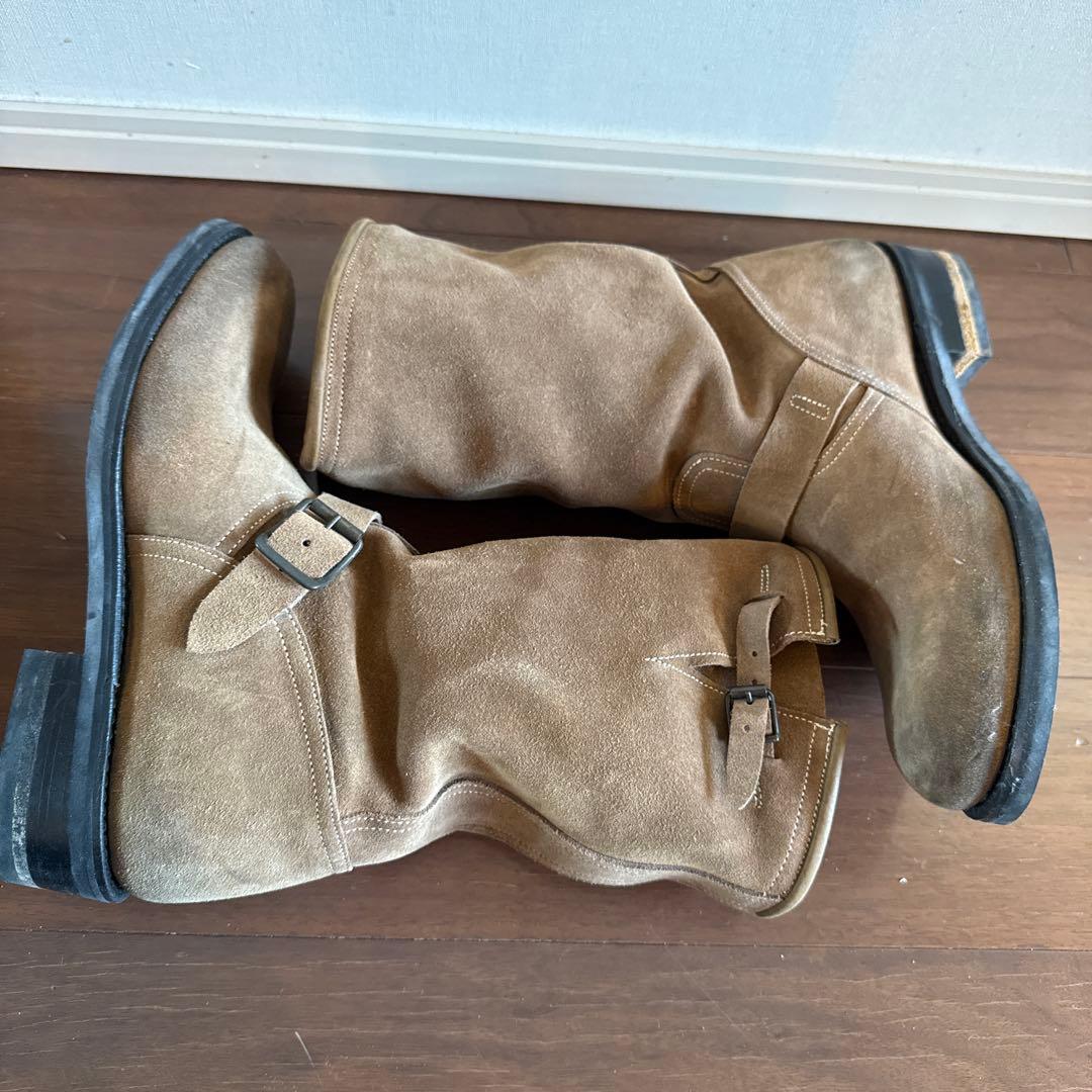 BALMAIN ブラウン スエード エンジニアブーツ