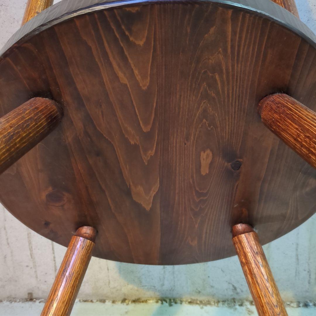 指物家具 矢澤金太郎 檜 スピンドルダイニングチェア 拭き漆 ヴィンテージ ②