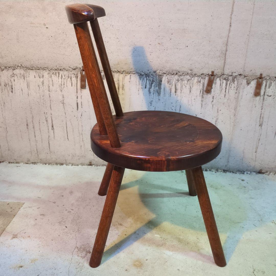 指物家具 矢澤金太郎 檜 スピンドルダイニングチェア 拭き漆 ヴィンテージ ②