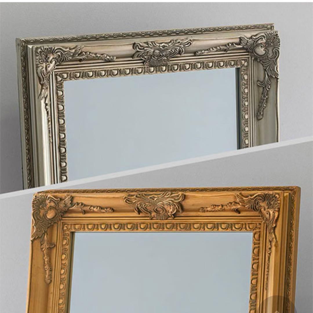 美品！B-company アンティーク調全身鏡　シャンパンゴールドミラー