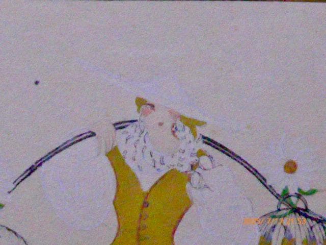 ペルドリアットによるバレー鳥商人の衣装デザインスケッチ エッチングに手彩色