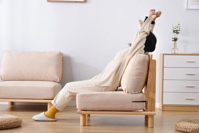 ソファー ソファ 天然木脚 無垢材 北欧 ファブリック ソファー 開放式