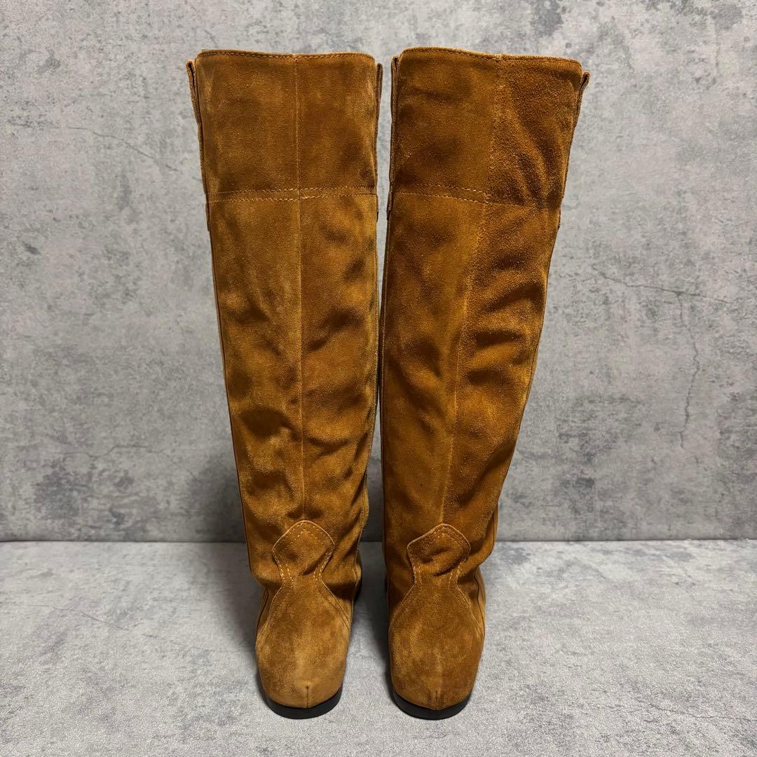 新品　ファビオルスコーニ　ロングブーツ　スエード　ベージュ　フラット　2146