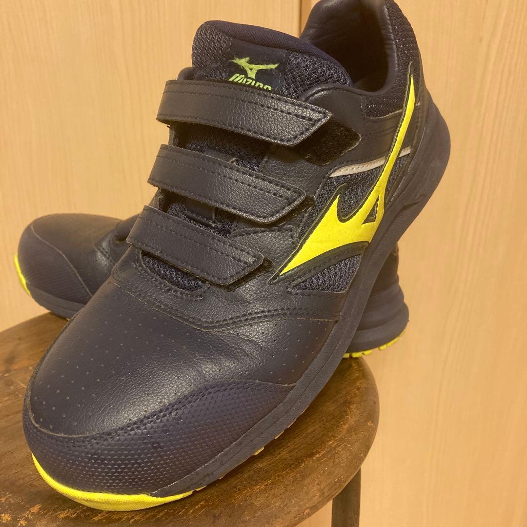 Mizuno ネイビー/イエロー 安全靴