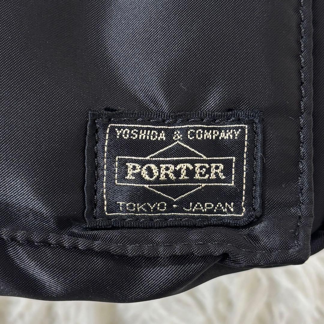 【美品】 PORTER ポーター タンカー ショルダーバッグ 2層 ブラック
