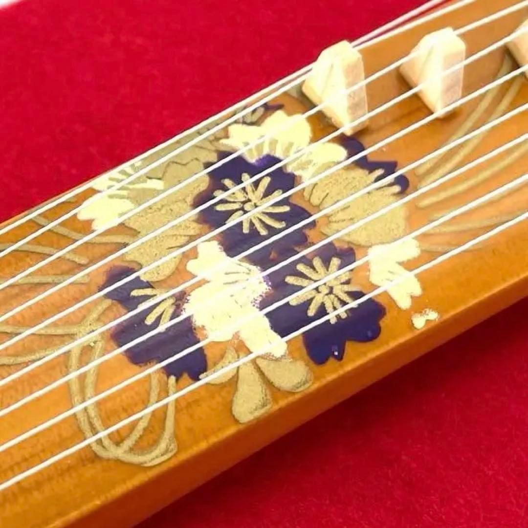 ひな祭り　桃の節句　雛道具　花柄びわ&お琴貝セット