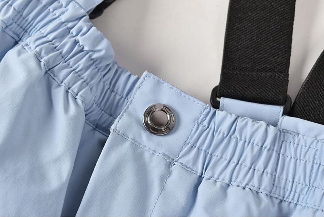 子供用スキーウェア 青系花柄 上下セット130cm