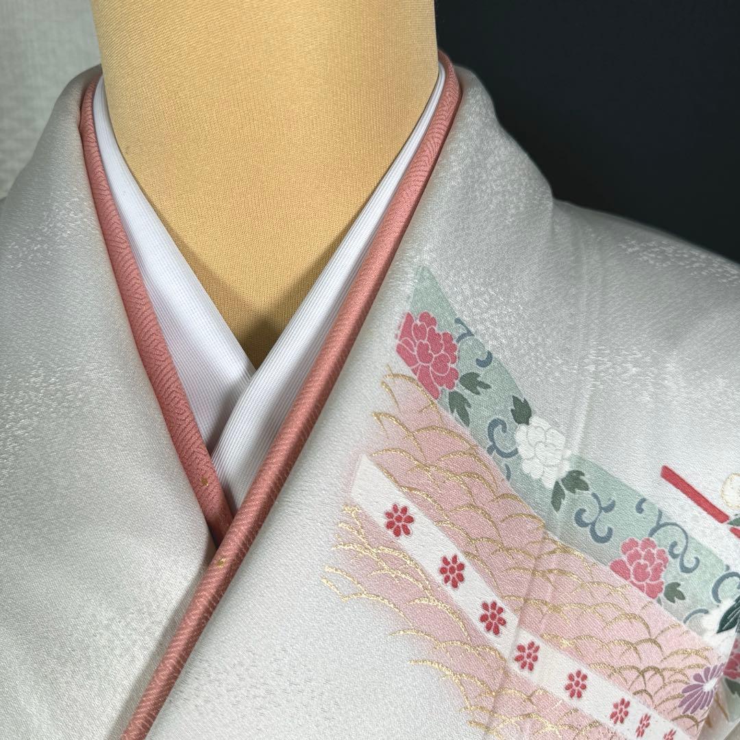 2597★格調上位　古典有職文様★訪問着セット★正絹長襦袢付き★6点セット★