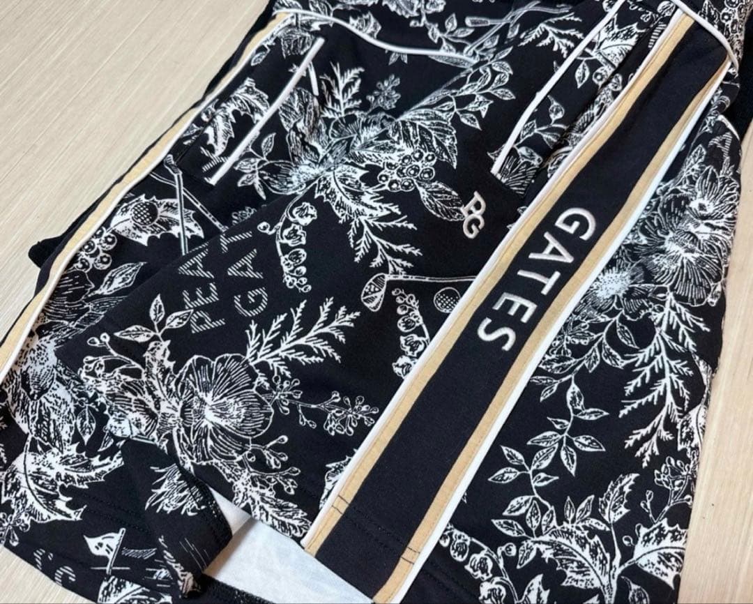 パーリーゲイツ　花柄　スカート　ダンボールニット　サイズ１