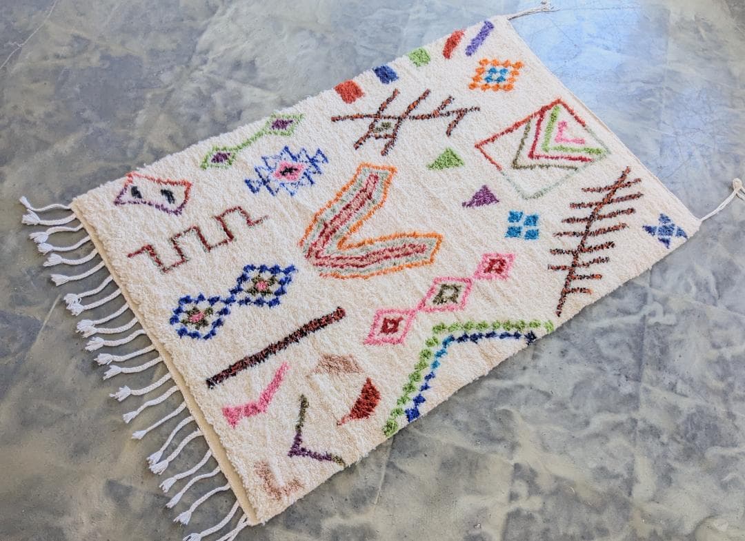 【限定セール】新品-モロッコラグ アジラルラグ-No6 104×161