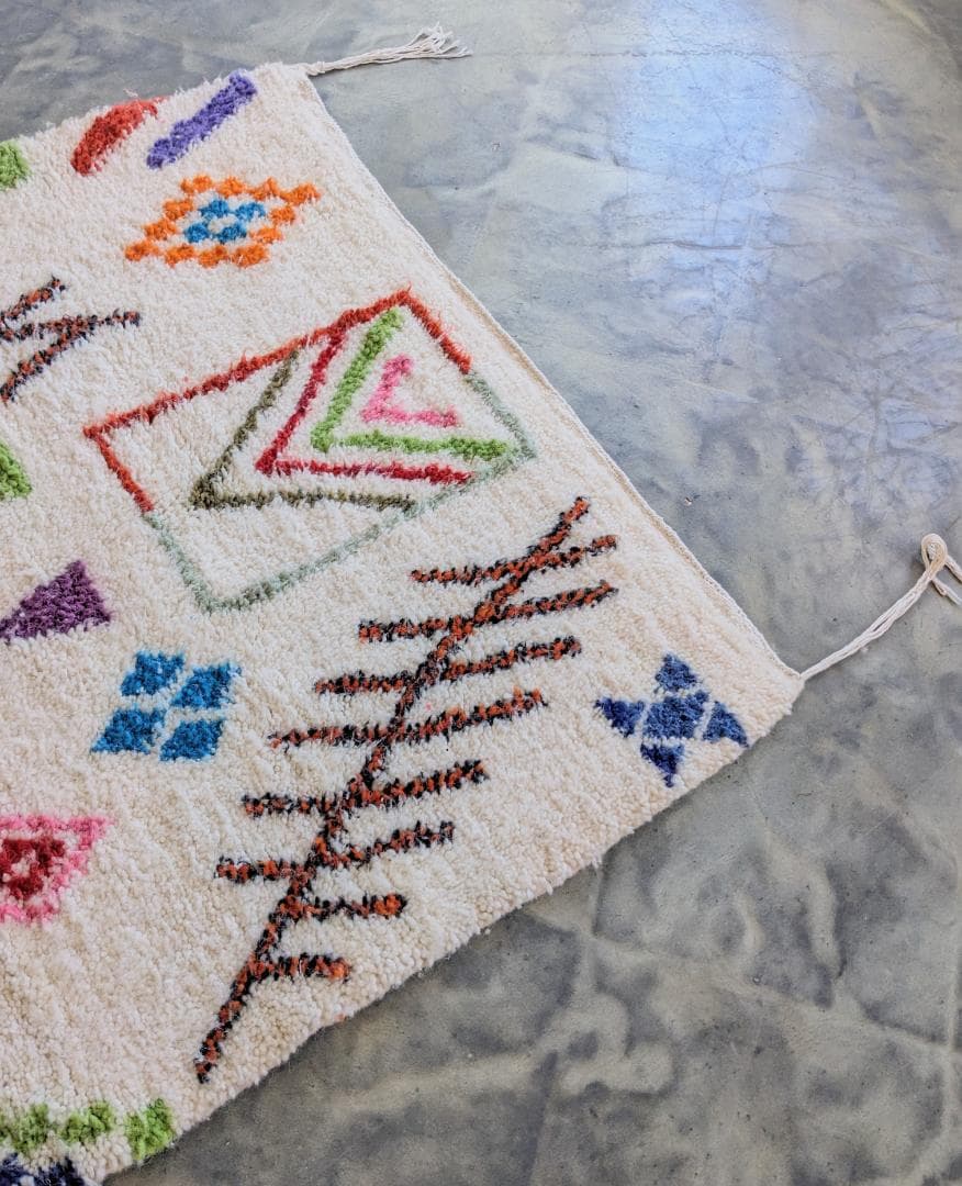 【限定セール】新品-モロッコラグ アジラルラグ-No6 104×161