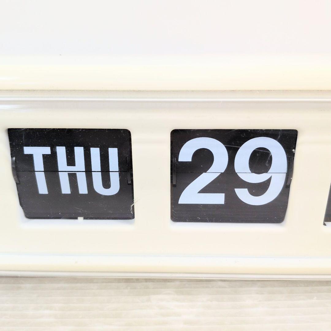 TWEMCO BQ-38 WHITE パタパタ　置き時計