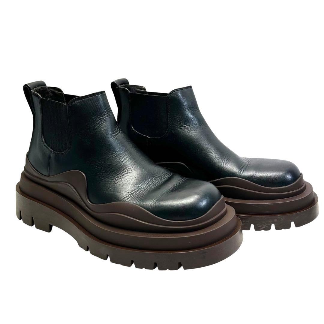BOTTEGA VENETA ボッテガヴェネタ ブーツ サイドゴア 厚底　黒茶