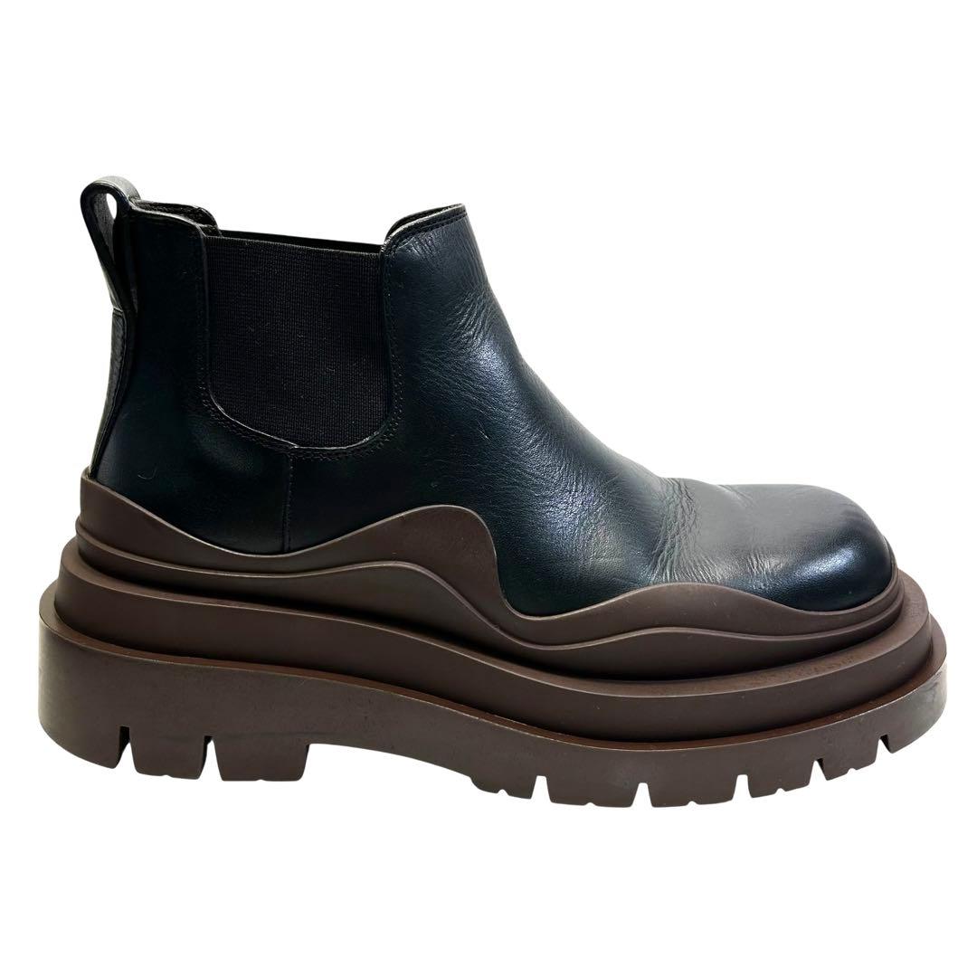 BOTTEGA VENETA ボッテガヴェネタ ブーツ サイドゴア 厚底　黒茶