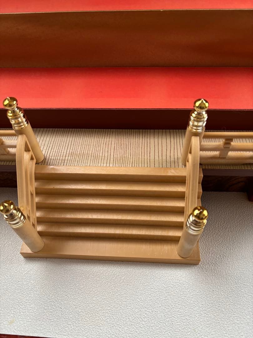 摩多呂雛人形 ガラスケース付き電気、オルゴール付き