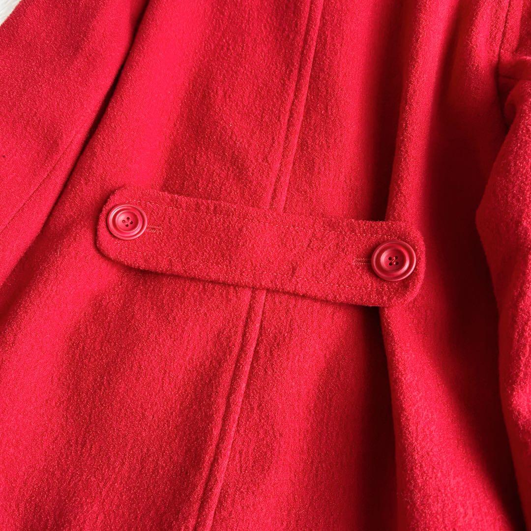 マックスマーラウィークエンドライン　ウールコート　ショート丈　赤　Lサイズ　美品