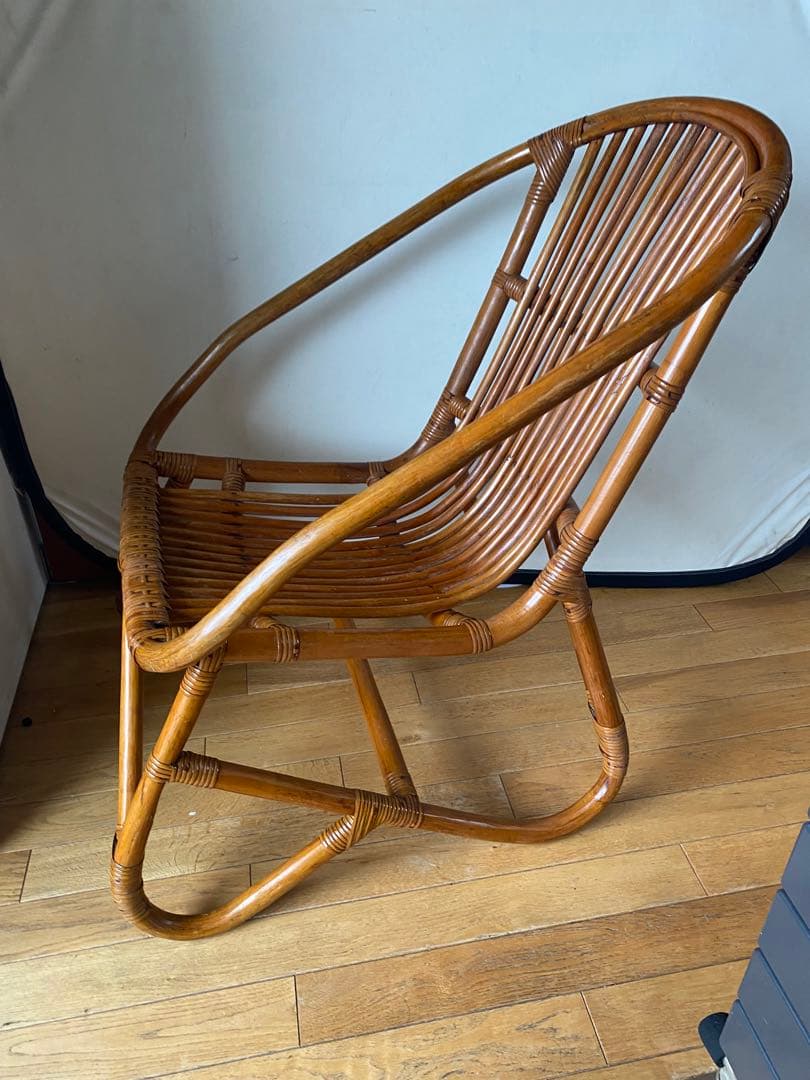 70s 80s ヴィンテージ ラタン チェア　希少　昭和 椅子 レトロ アジアン