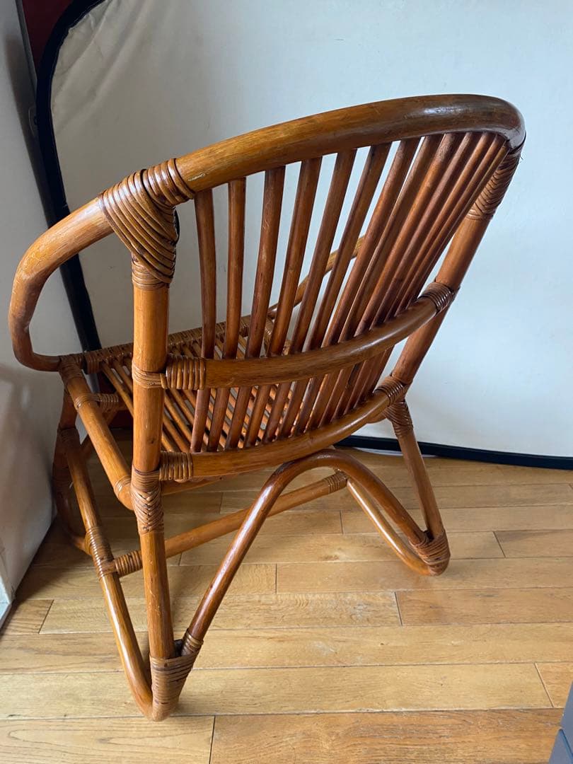 70s 80s ヴィンテージ ラタン チェア　希少　昭和 椅子 レトロ アジアン