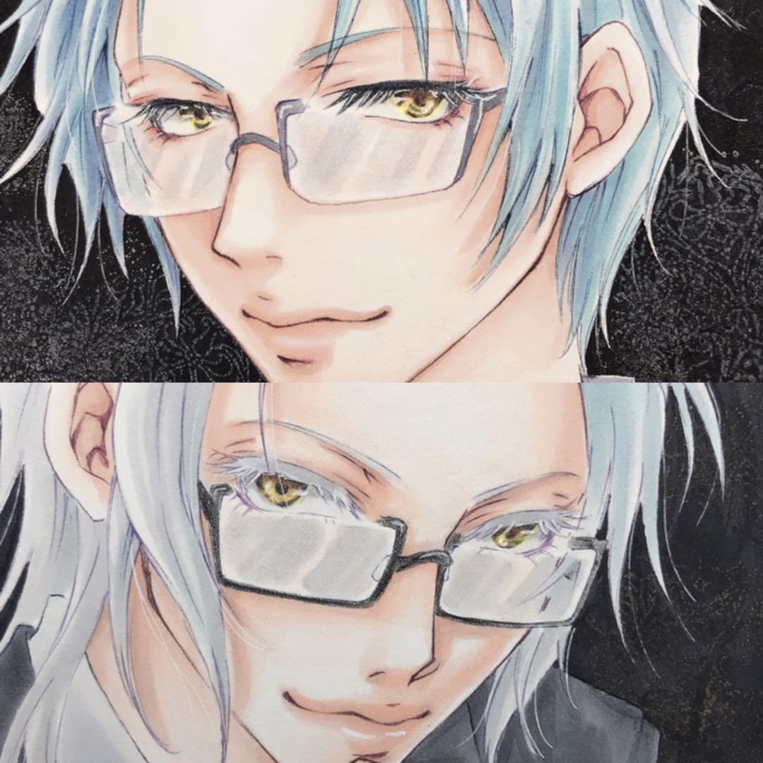 ◆ 手描きイラスト ◆ 刀剣乱舞　つるいち　眼鏡　スーツ　FA お取り置き