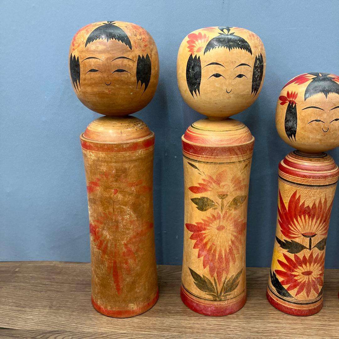 D-2 昭和レトロ 伝統こけし 11体セット 鳴子系 作家物 富士五湖 置物