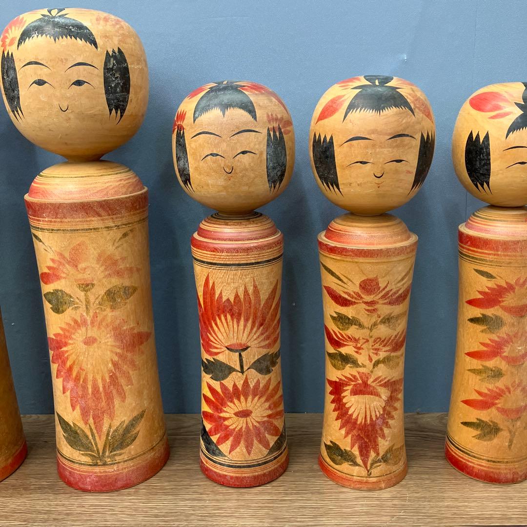 D-2 昭和レトロ 伝統こけし 11体セット 鳴子系 作家物 富士五湖 置物