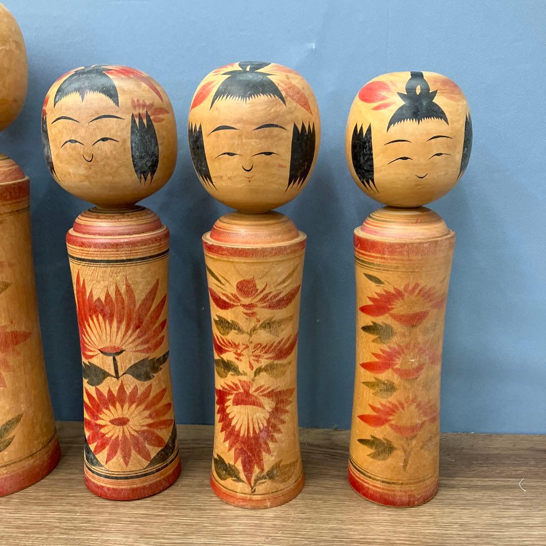 D-2 昭和レトロ 伝統こけし 11体セット 鳴子系 作家物 富士五湖 置物