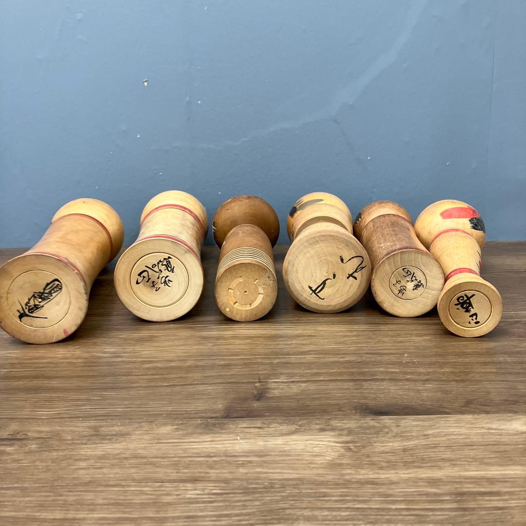 D-2 昭和レトロ 伝統こけし 11体セット 鳴子系 作家物 富士五湖 置物