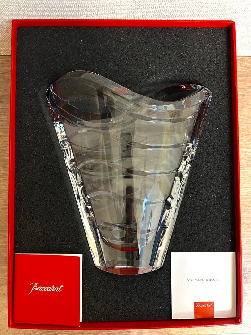 Baccarat バカラ　ウェーブ　フラワーベース　花瓶　箱付　廃盤品