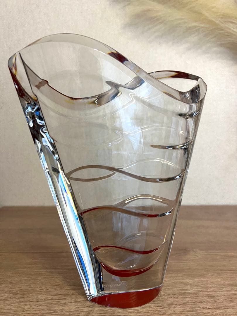 Baccarat バカラ　ウェーブ　フラワーベース　花瓶　箱付　廃盤品