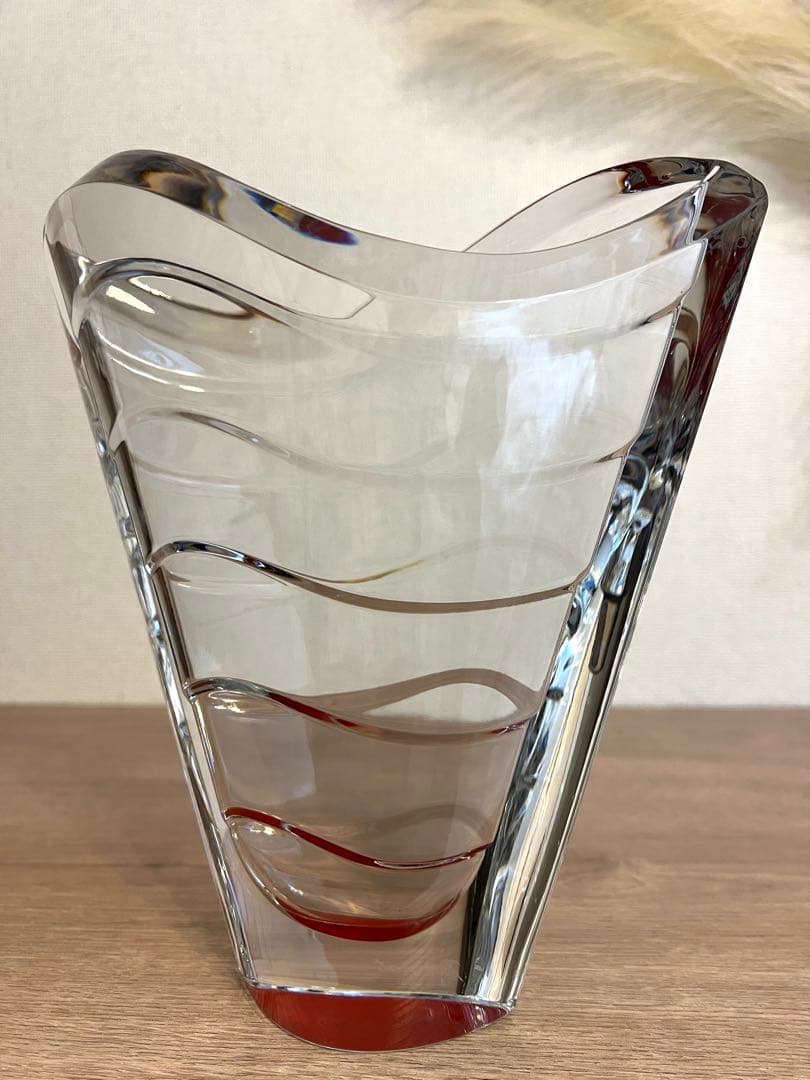 Baccarat バカラ　ウェーブ　フラワーベース　花瓶　箱付　廃盤品