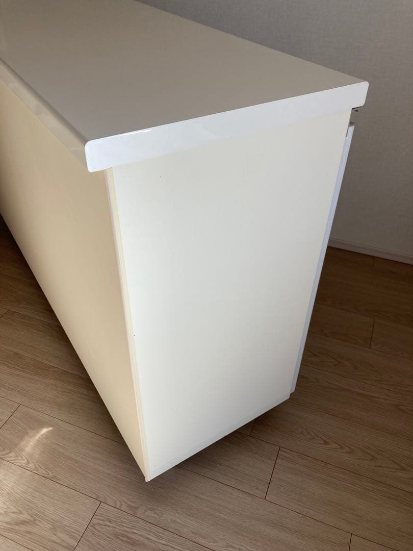 みみみんパモウナ キッチンカウンター 140㎝ キャスター付き 食器棚