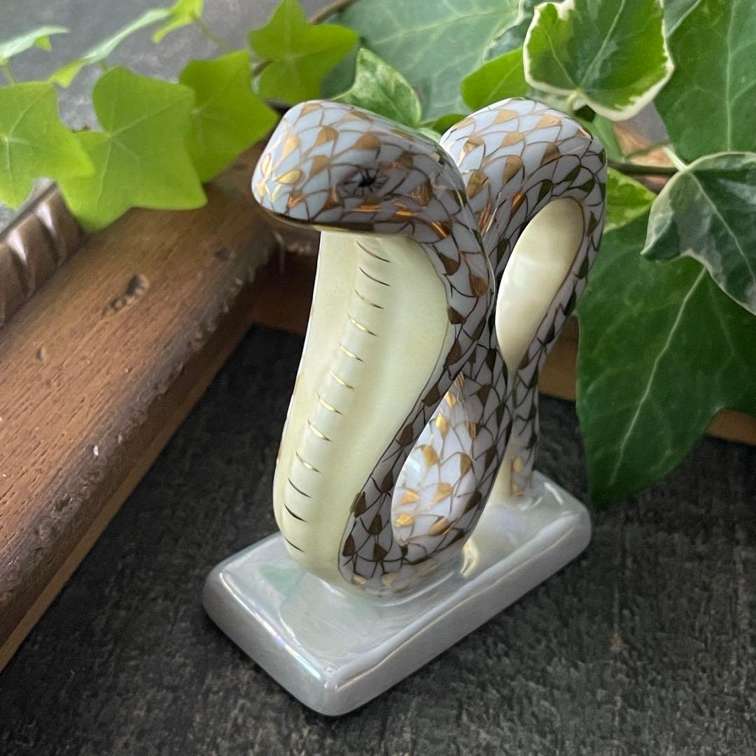 HEREND ゾディアック　十二支フィギュリン　金　2013年 ヘビ