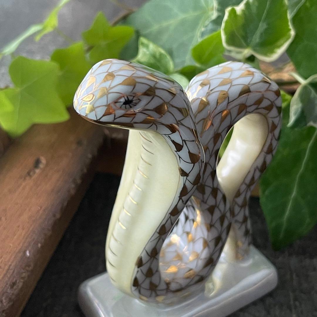 HEREND ゾディアック　十二支フィギュリン　金　2013年 ヘビ