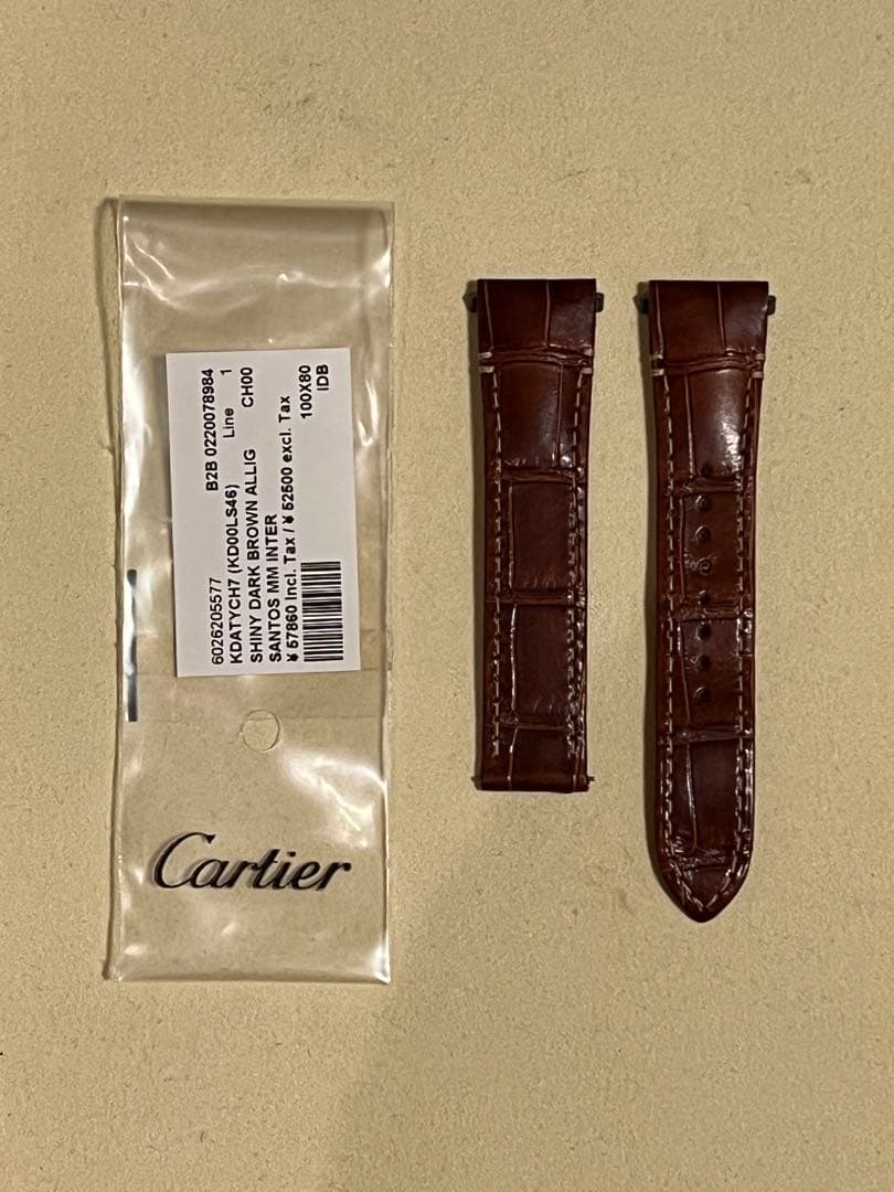 サントス ドゥ カルティエ レザーベルト ショート ほぼ未使用品