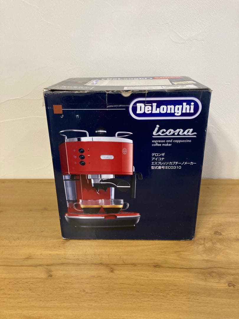 デロンギ　De'Longhi エスプレッソマシン レッド