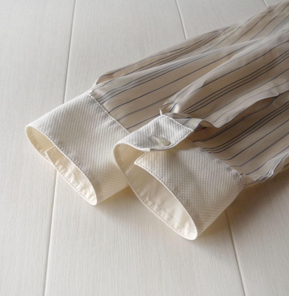 美品 ROKU ロク 2,8万 バンドカラーブラウス B&Y アローズ C551