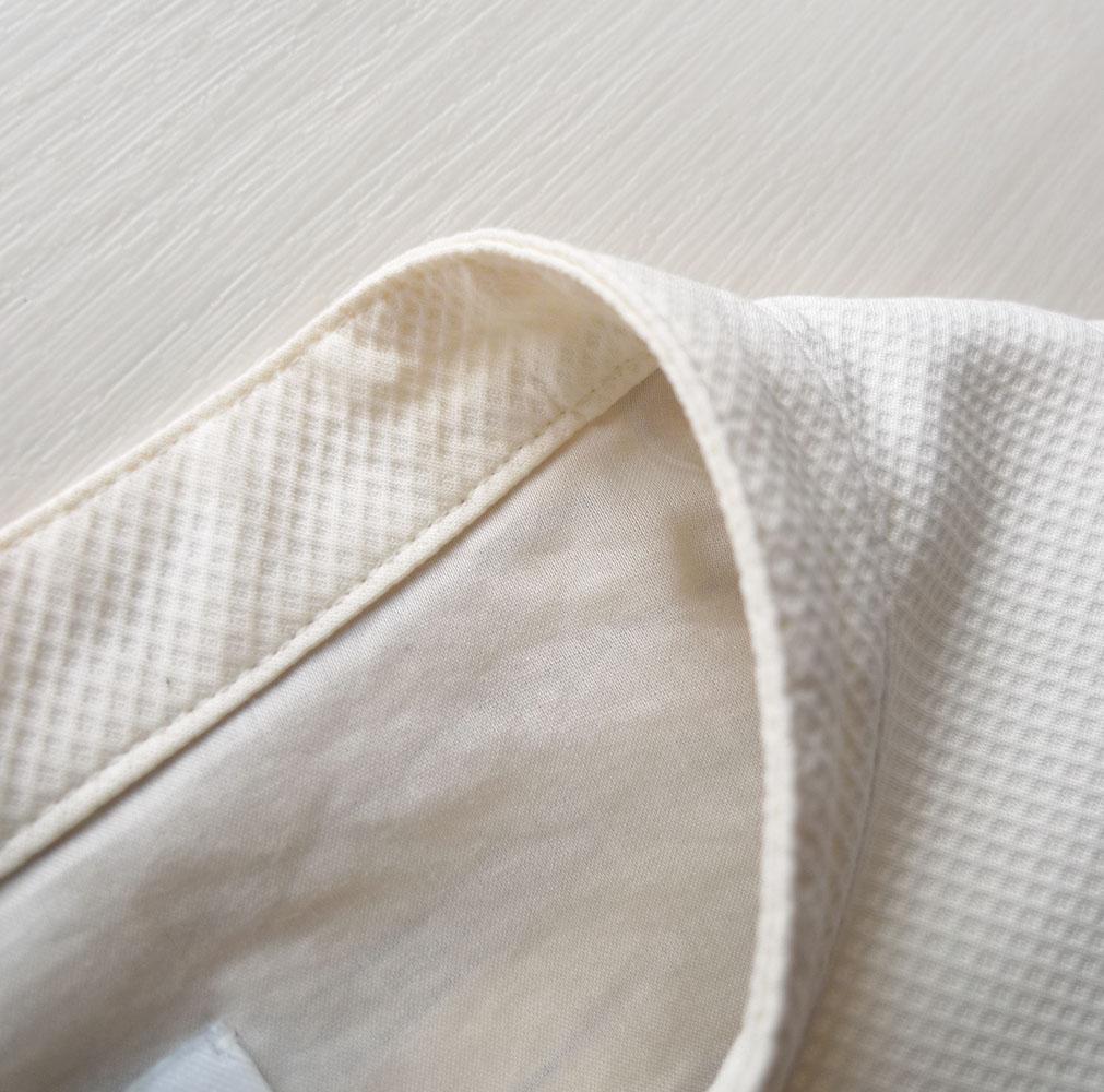 美品 ROKU ロク 2,8万 バンドカラーブラウス B&Y アローズ C551