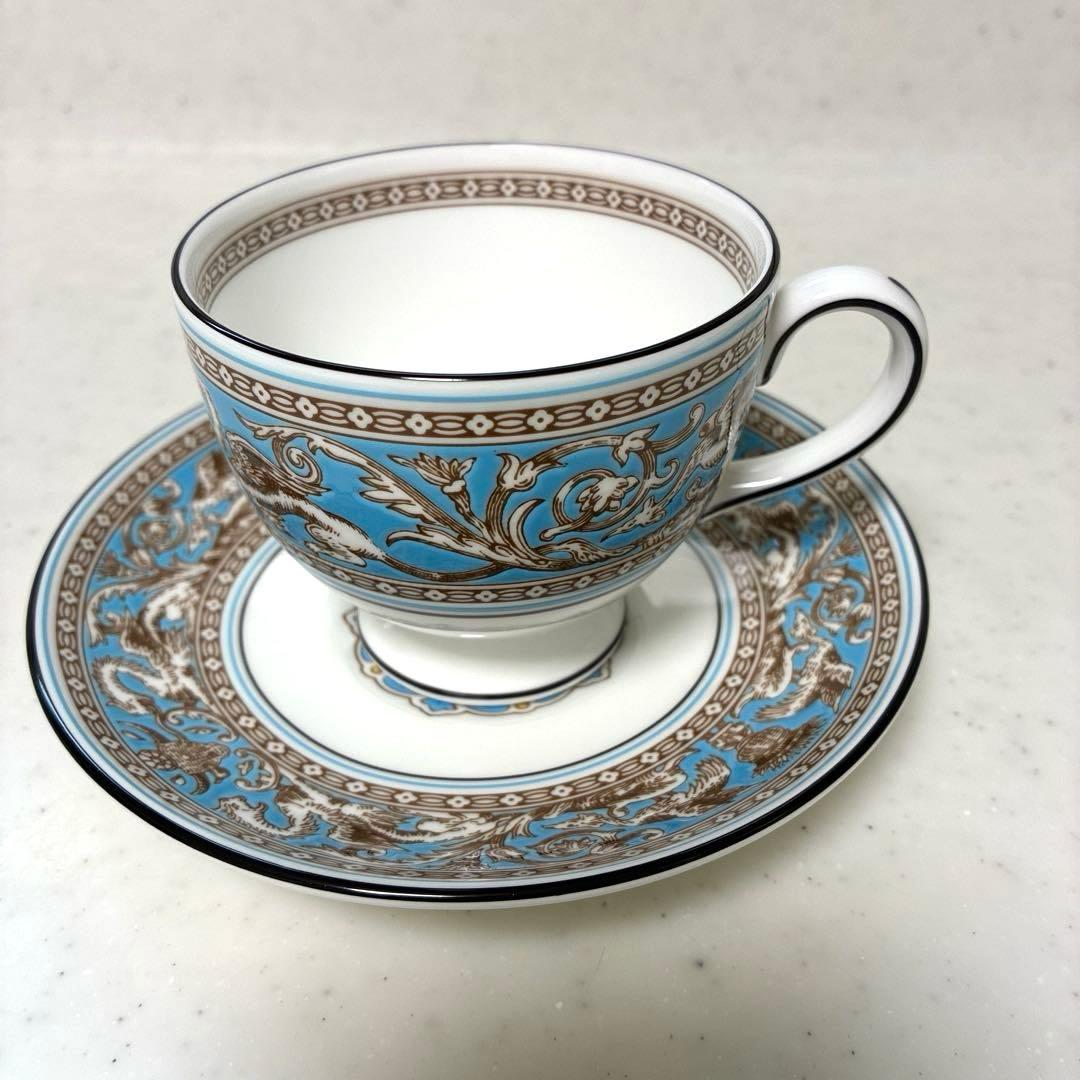 【箱付・未使用品】ウェッジウッド　フロレンティーンターコイズ　デザート７点セット