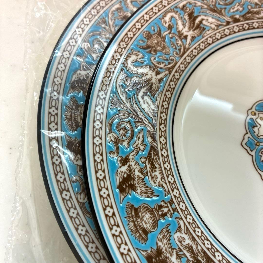 【箱付・未使用品】ウェッジウッド　フロレンティーンターコイズ　デザート７点セット