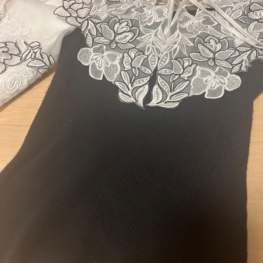 snidel スナイデル レースカラーニ ットプルオーバー