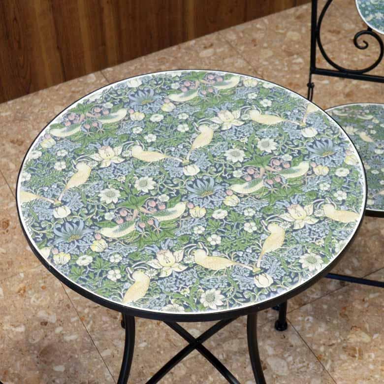 ガーデンテーブルセット アイアン いちご泥棒 3点セット