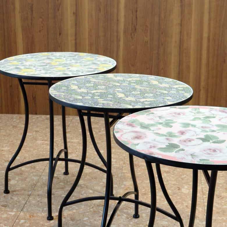 ガーデンテーブルセット アイアン いちご泥棒 3点セット