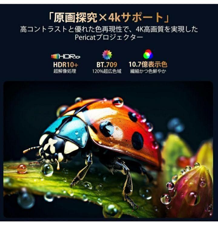 プロジェクター 小型 Bluetooth5.4 ホームプロジェクター 4k対応