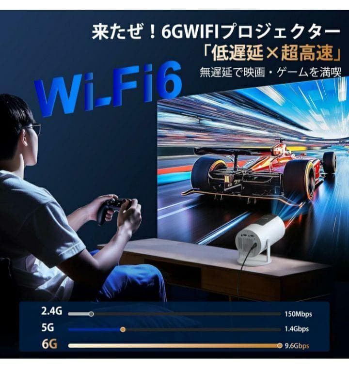 プロジェクター 小型 Bluetooth5.4 ホームプロジェクター 4k対応