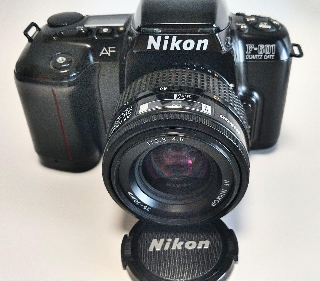 ニコンF-601AF クォーツデイトNikonAF35mm.-70mm.レンズ付