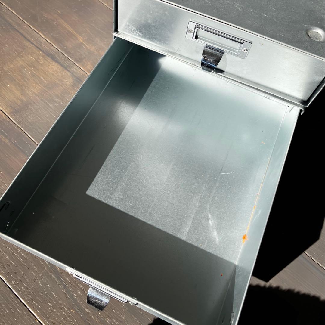 ダルトン　3段金属引き出しボックス シルバー