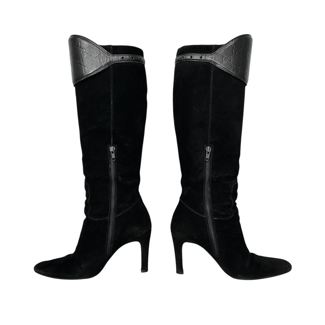 GUCCI 2005FW GGベルト スエードブーツ