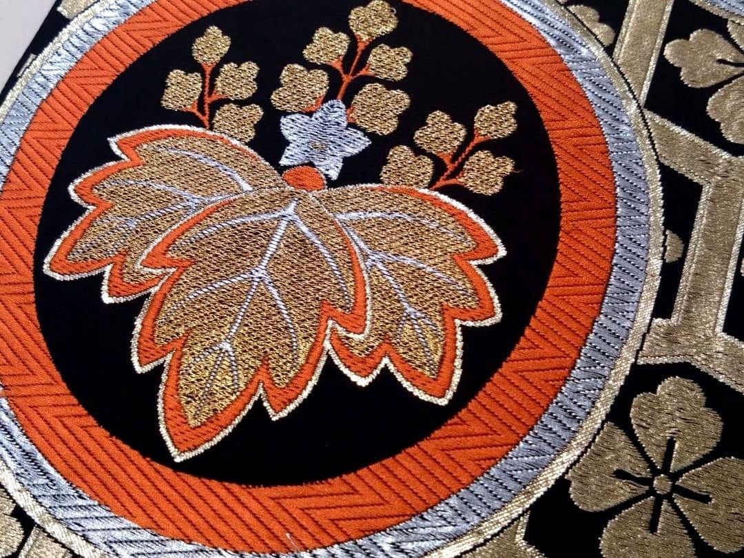 B186★豪華黒地刺繍高級袋帯13点まとめ売り★個人差着用/振袖/着物/リメイク