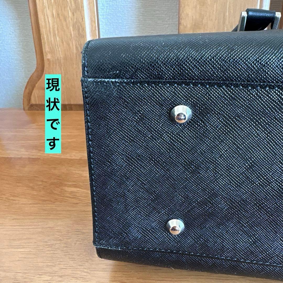 Burberry バーバリー レザーハンドバッグ ノバチェック 黒 ブラック